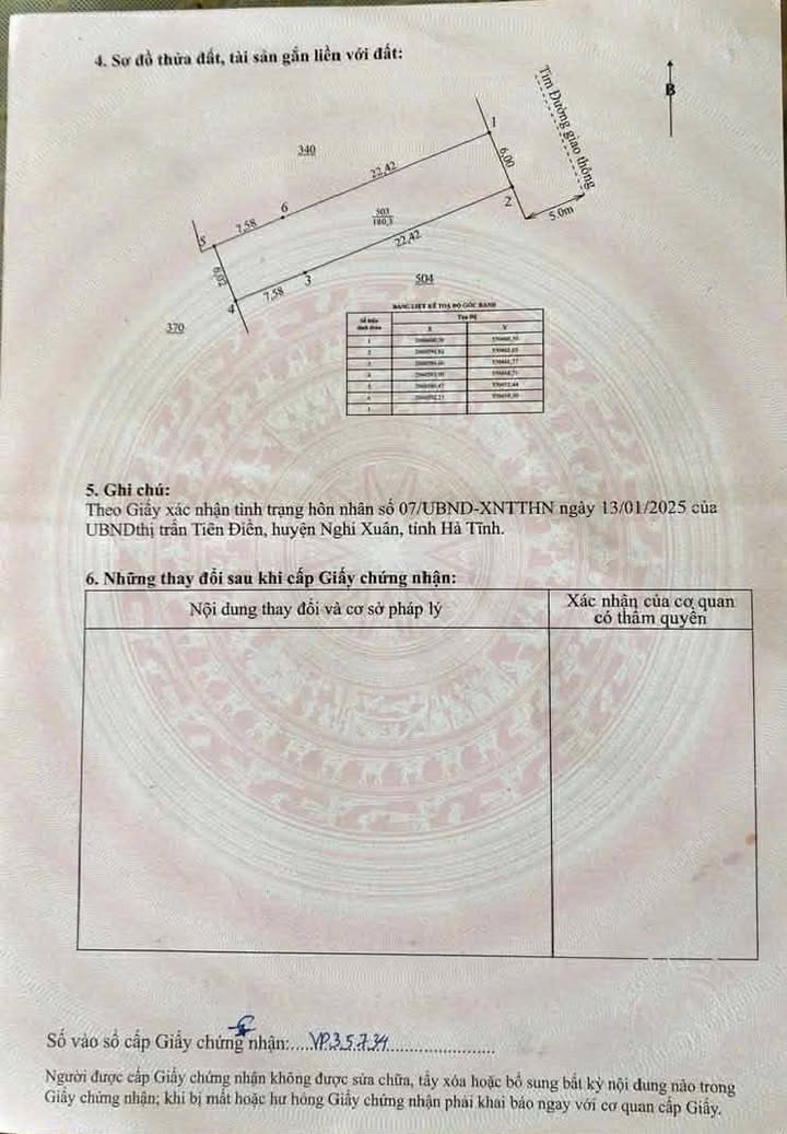 Đất nền Xã Xuân Thành 180m² giá 1 tỷ - Hướng Đông Bắc, vị trí đẹp!