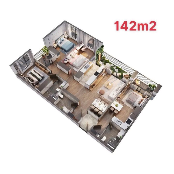 Căn hộ Dual Key Căn Góc Trần Phú, Hoàng Mai 142m² giá 9.2 tỷ - Chủ cần bán gấp!