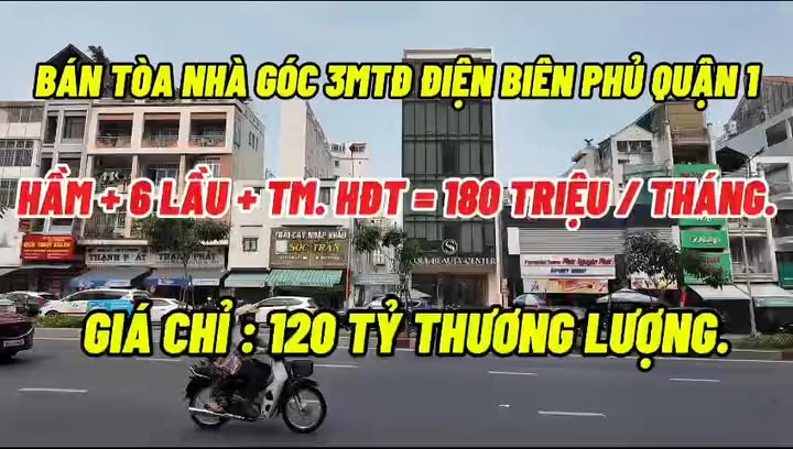 Bán Tòa Nhà Góc 3 Mặt Tiền 46 Điện Biên Phủ Quận 1 - Đầu Tư Sinh Lời 180 Triệu/Tháng!