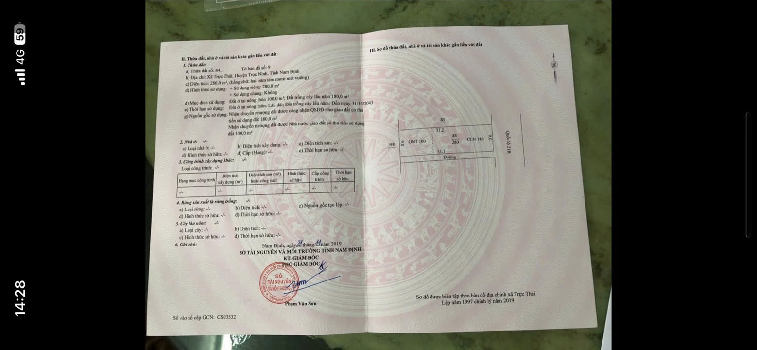 Đất mặt tiền Quốc Lộ Trực Thái 279m² - Cơ hội đầu tư sinh lời!