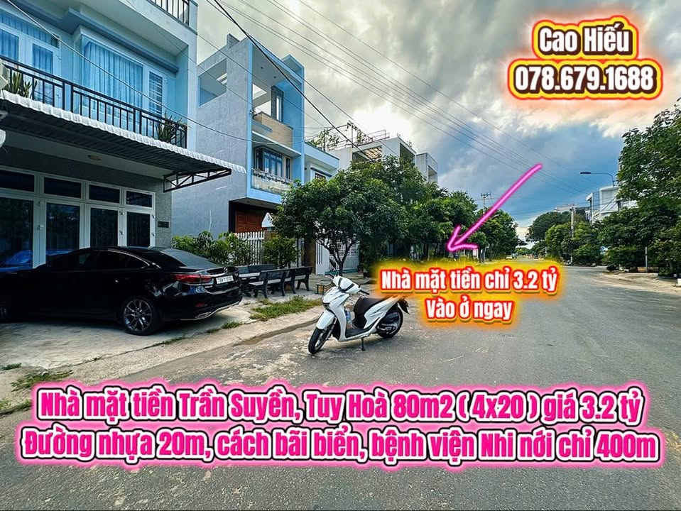 Nhà mặt tiền Trần Suyền, Tuy Hoà 80m² giá 3.2 tỷ - Gần biển, thuận tiện di chuyển!