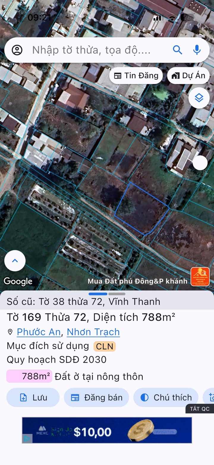 Đất nền Vĩnh Thanh, Nhơn Trạch 875m² giá 4 tỷ - Sổ hồng chính chủ!