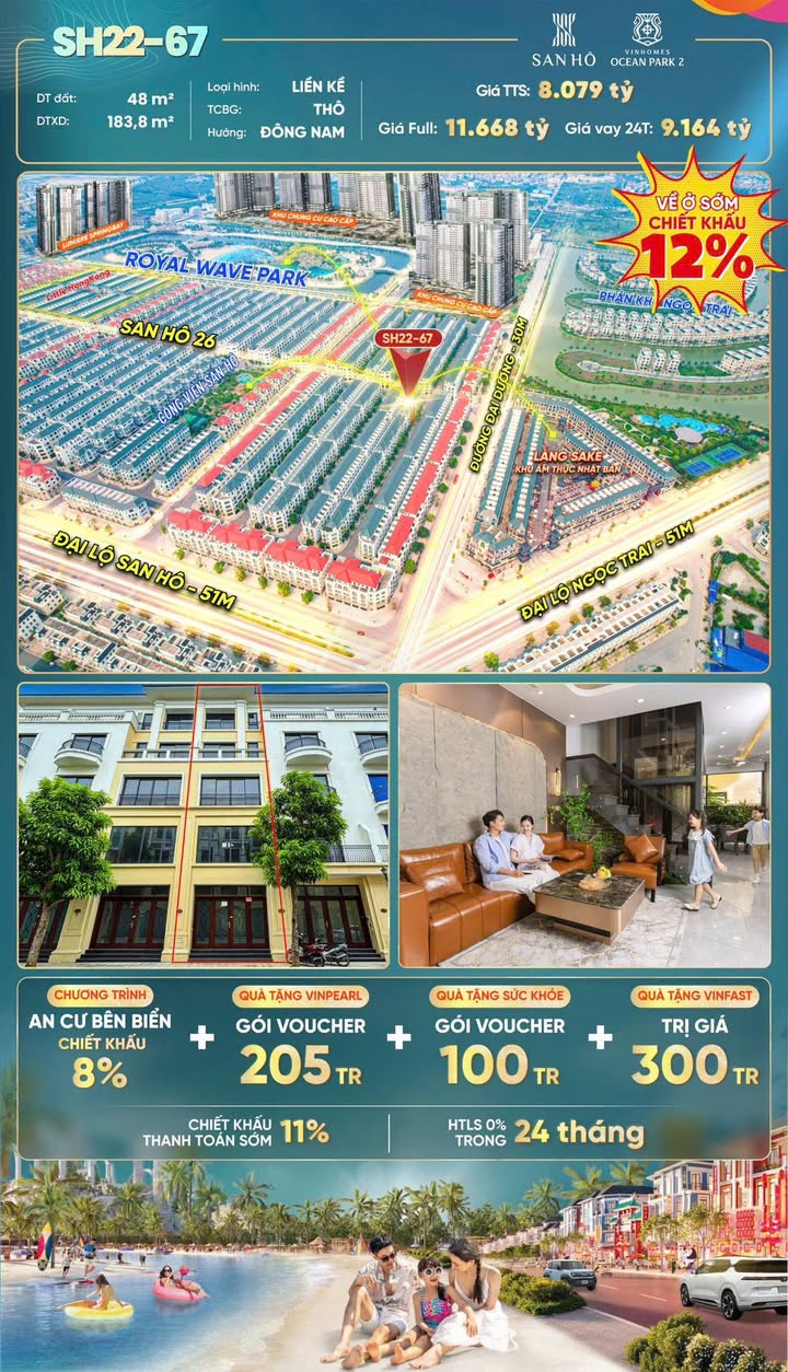 Đất nền OCP2 Gia Lâm 288m² giá 8 tỷ - Hướng Đông, pháp lý rõ ràng!