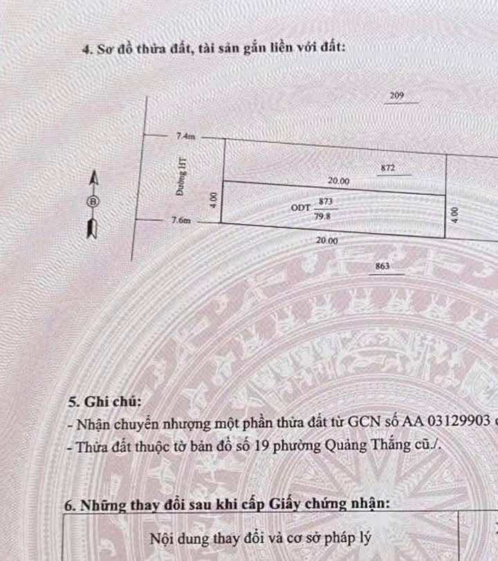 Bán đất Phố Lê Hưng, Thanh Hóa 80m² giá 2 tỷ - Chính chủ, vị trí đắc địa!