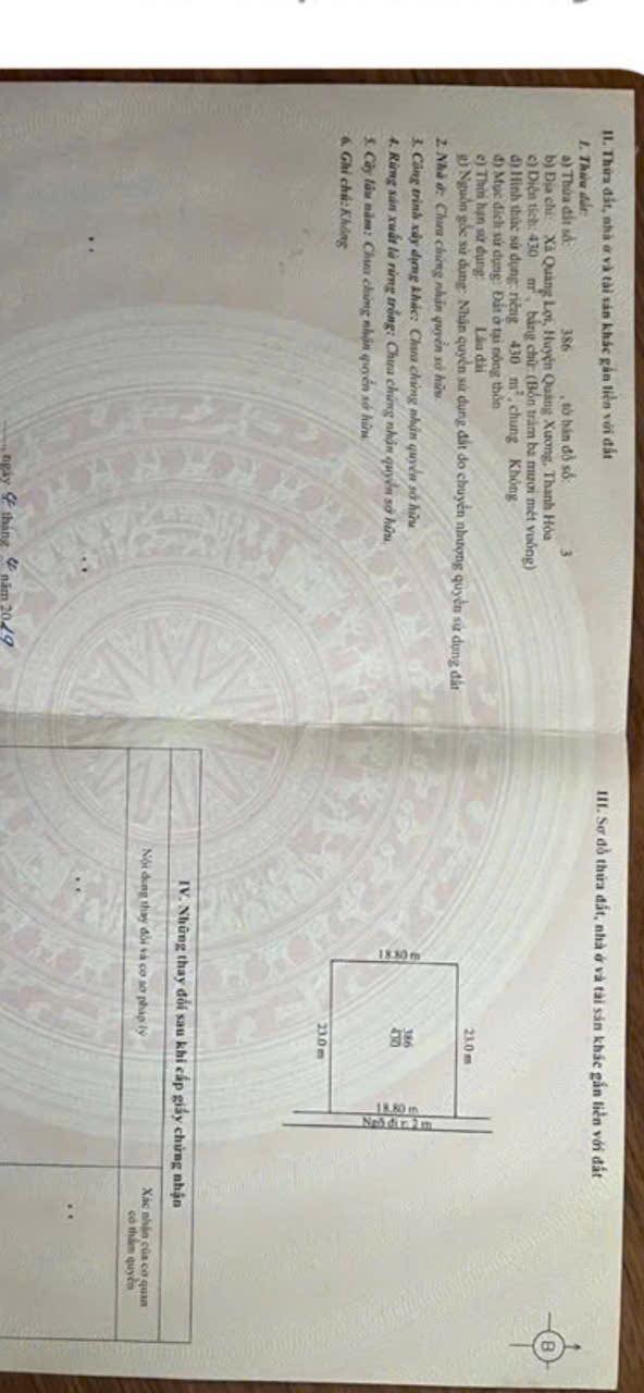 Đất thổ cư Quảng Lộc 430m² giá chỉ 1.3 tỷ - Cơ hội đầu tư tuyệt vời!