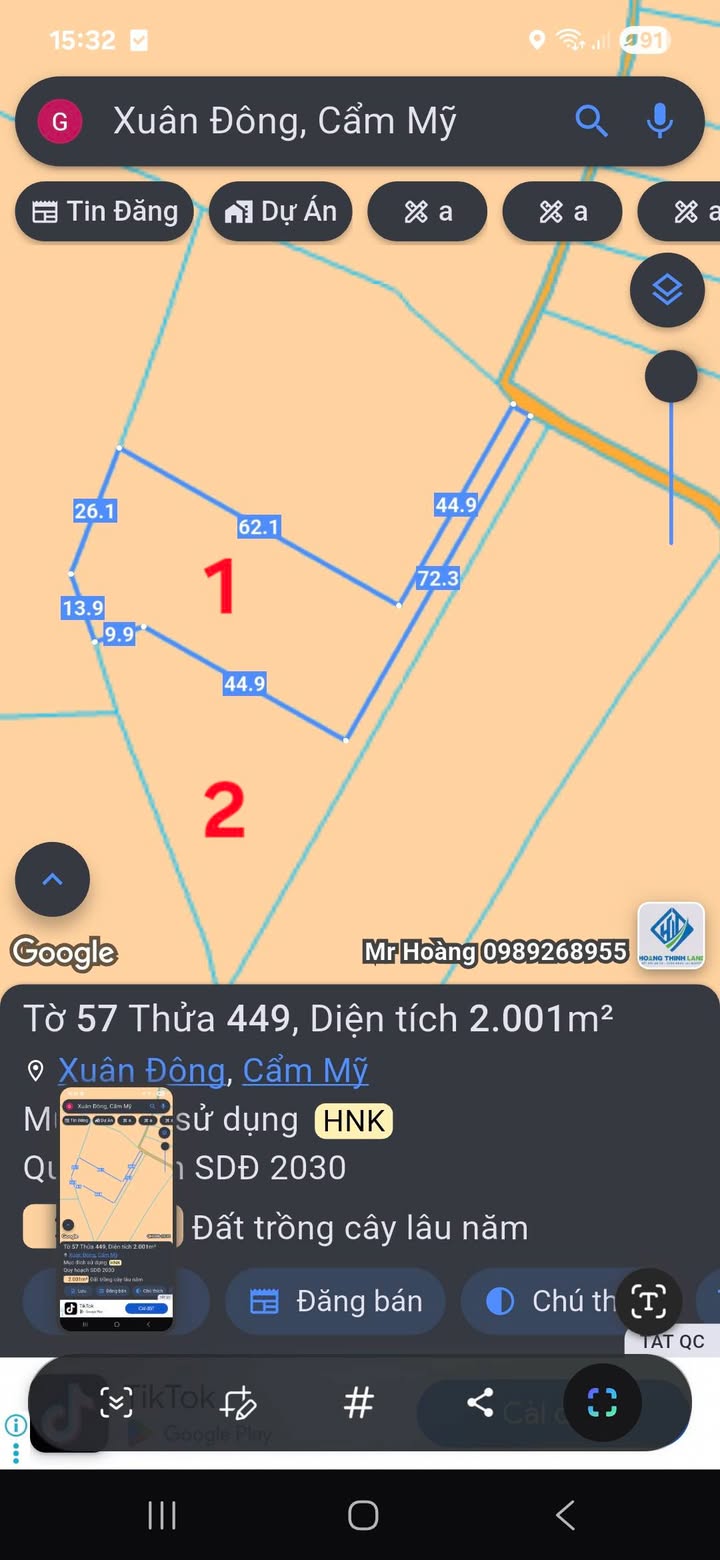 Đất 14400m² Xã Xuân Đông, Huyện Cẩm Mỹ - Giá chỉ 1.4 tỷ, Đầu tư sinh lời!