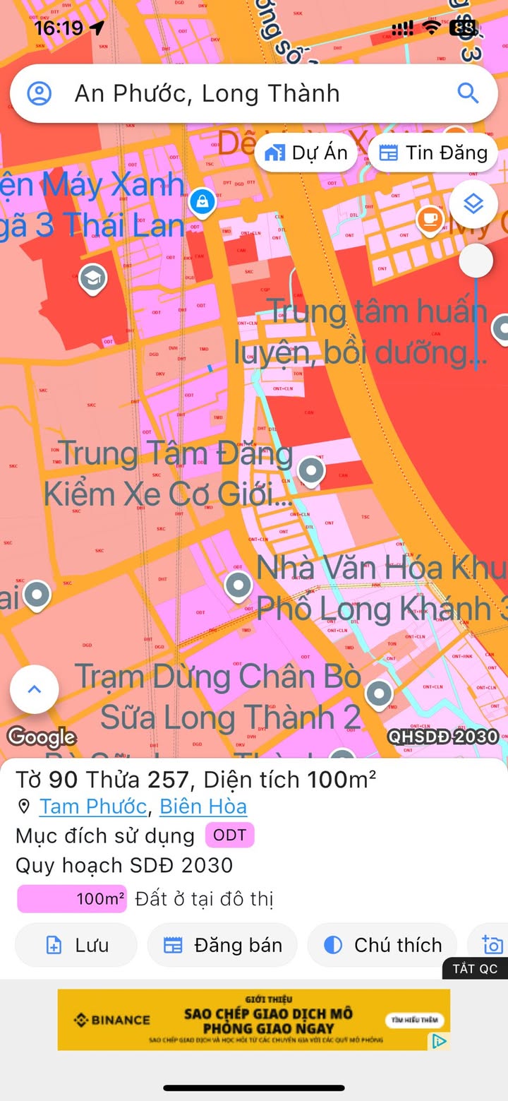 Đất nền Phường Tam Phước 100m² giá thỏa thuận - Đầu tư sinh lời ngay!