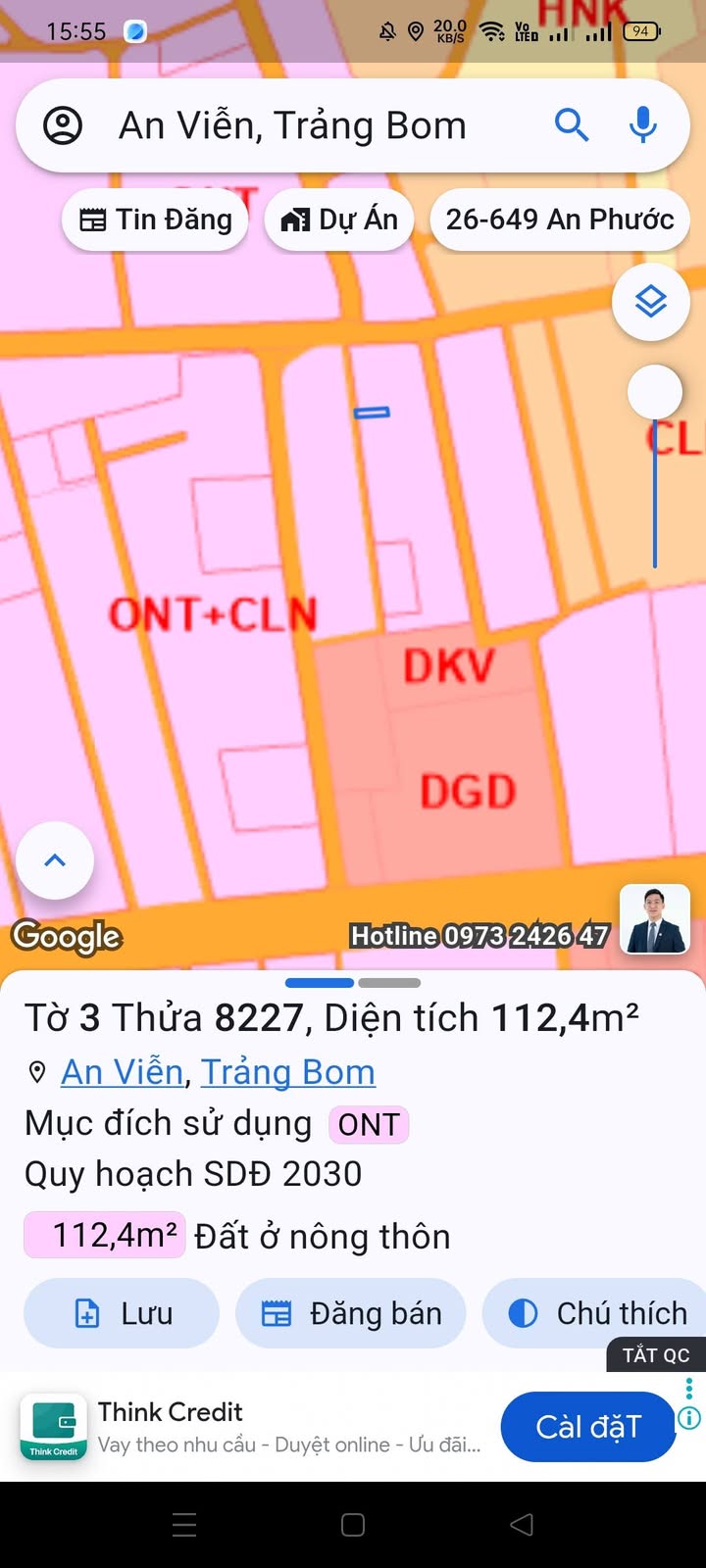 Đất nền Ấp 3 An Viễn 110m² giá chỉ 1.1 tỷ - Cơ hội đầu tư sinh lời!