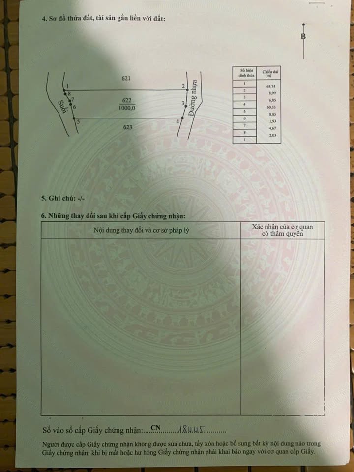 Đất nền 360m² xã Trần Hợi, huyện Trần Văn Thời - Giá 800 triệu, mặt tiền đường nhựa 15m!