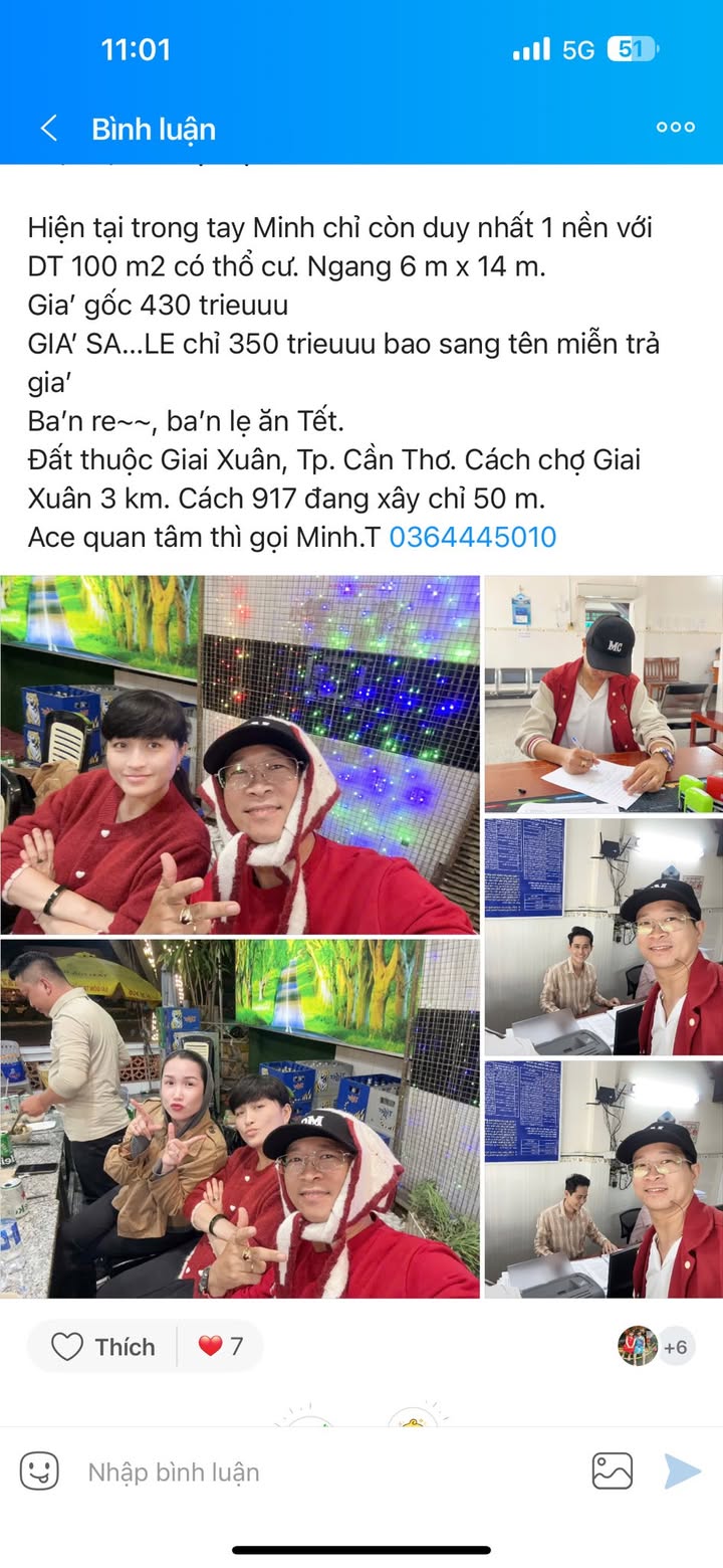 Đất nền 100m² xã Giai Xuân, Cần Thơ giá 350 triệu - Cơ hội đầu tư hấp dẫn!