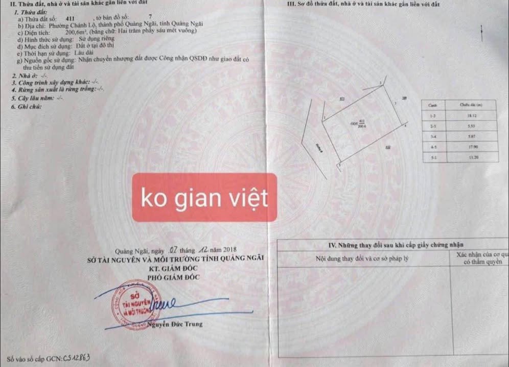 Đất lô đôi Trần Quang Khải 200.6m² giá 2.75 tỷ - Cơ hội đầu tư lý tưởng!