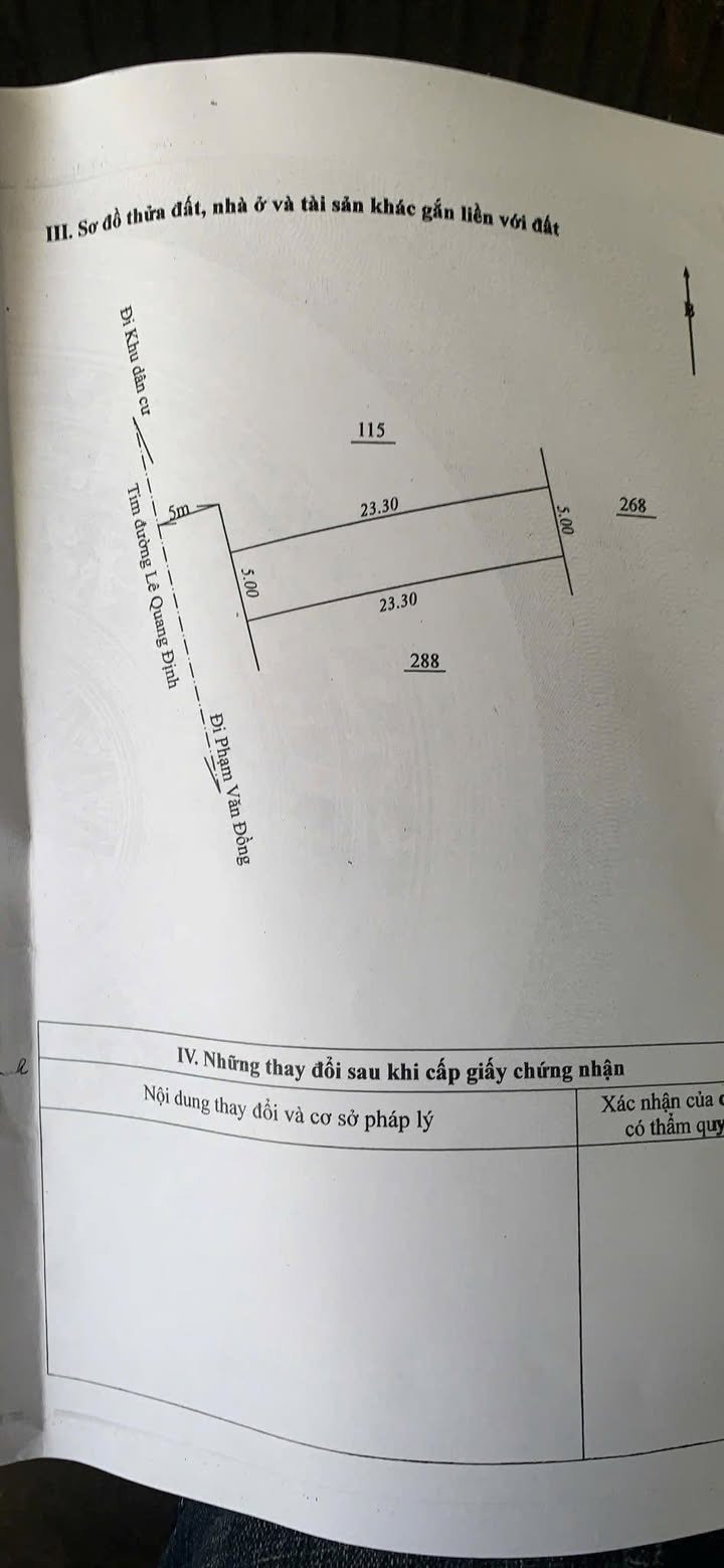 Đất mặt tiền Lê Quang Định, Phường Thống Nhất, 75m² - Giá nhanh 1.3 tỷ!
