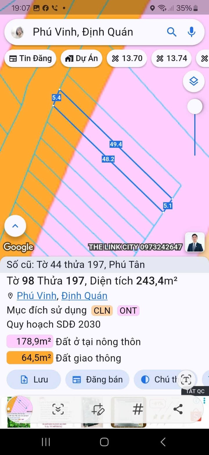 Đất nền xã Phú Tân 259m² giá 950 triệu - Đầu tư sinh lời ngay!