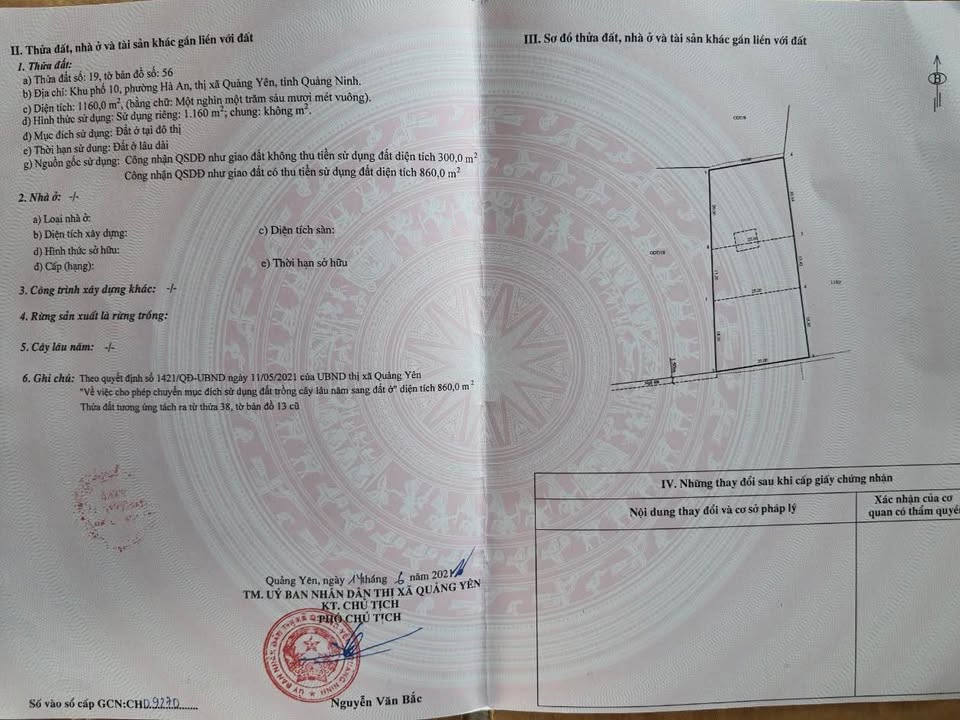 Đất dự án khu 10, Phường Hà An, Quảng Yên 1160m² - Cơ hội đầu tư sinh lời!