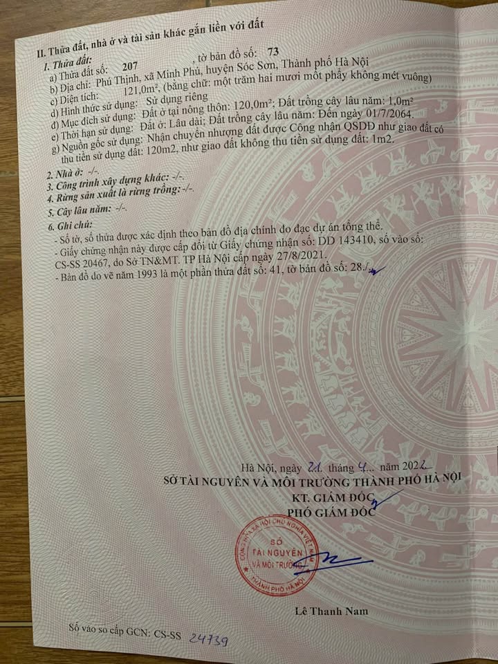 Đất nền Phú Thịnh, Sóc Sơn 121m² giá chỉ 2x tỷ - Sổ hồng chính chủ!