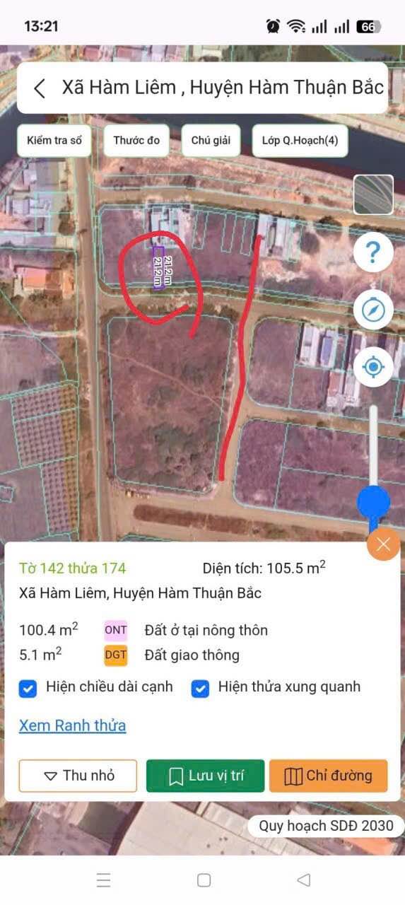 Đất thổ cư 105m² đường nhựa Huyện Tuy Phong giá 1.4 tỷ - Đầu tư lý tưởng!