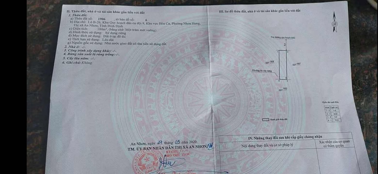 Đất nền Khu dân cư Đội 9, Nhơn Hưng 100m² giá 1 tỷ - Đầu tư sinh lời ngay!