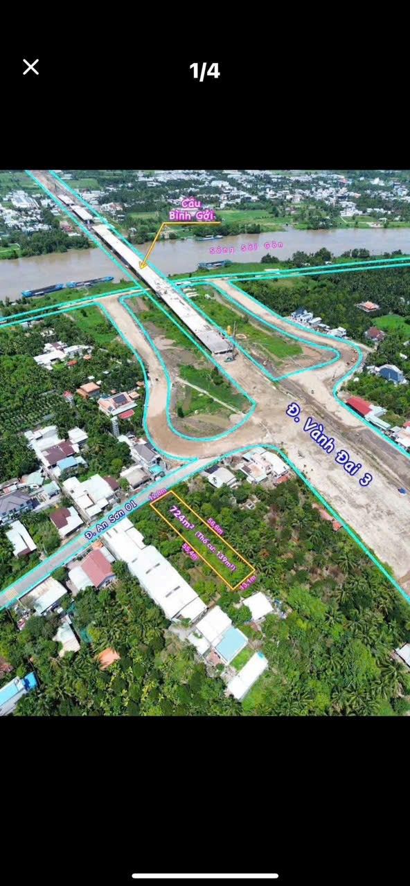 Đất thổ cư An Sơn, Thuận An 724m² giá 10.136 tỷ - Đầu tư sinh lời ngay!