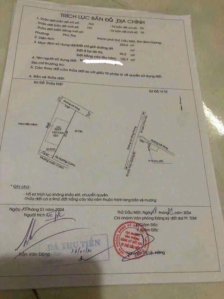 Đất nền Phú Thọ, Thủ Dầu Một 224m² giá 2.65 tỷ - Cơ hội đầu tư sinh lời!