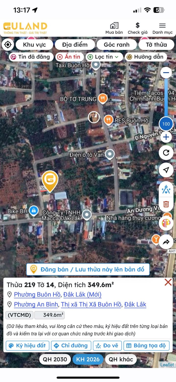 Đất nền 2 sào ngay trung tâm Buôn Hồ - Giá bán chỉ 8.9 tỷ!