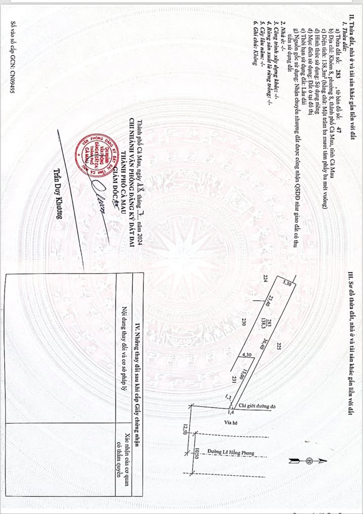 Nhà bán Lê Hồng Phong 127m² giá 1.75 tỷ - Pháp lý rõ ràng, dân cư đông đúc!