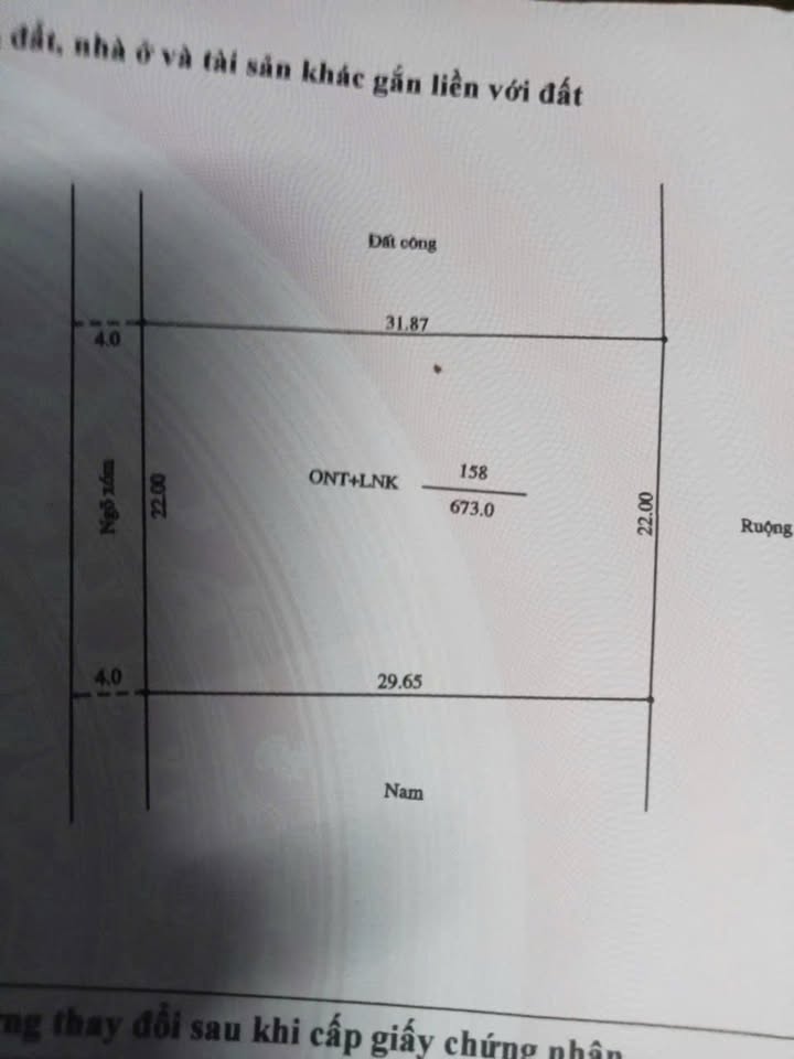 Đất nền 673m² tại Thôn Đồi Mít, Hà Nội - Mặt tiền 22m, giá cực tốt!