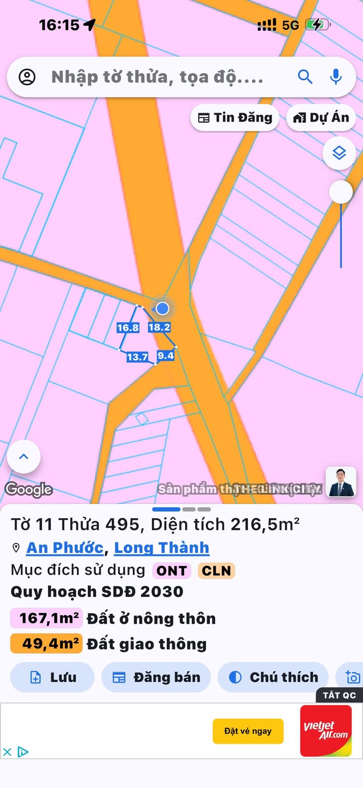 Đất nền ấp 7, xã An Phước, 216m² - Lô góc 3 mặt tiền, pháp lý rõ ràng!