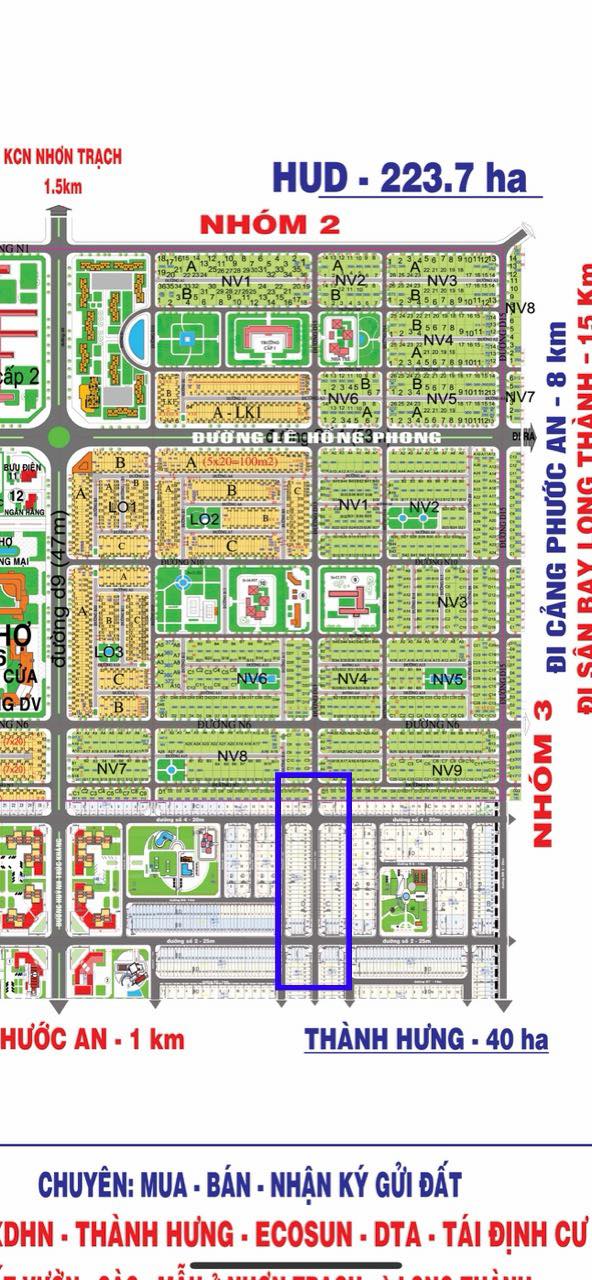 Lô đất nền HUD Nhơn Trạch 120m² giá 1.5 tỷ - Sổ hồng riêng chính chủ!