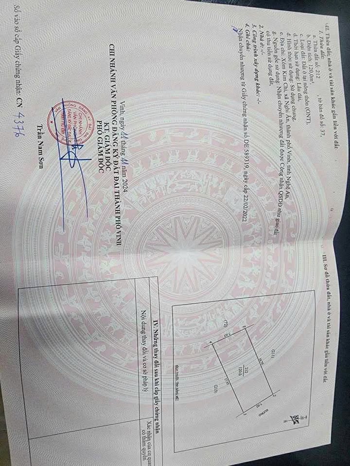 Đất nền Kim Chi Nghi Ân 120m² giá thỏa thuận - Cơ hội đầu tư hấp dẫn!