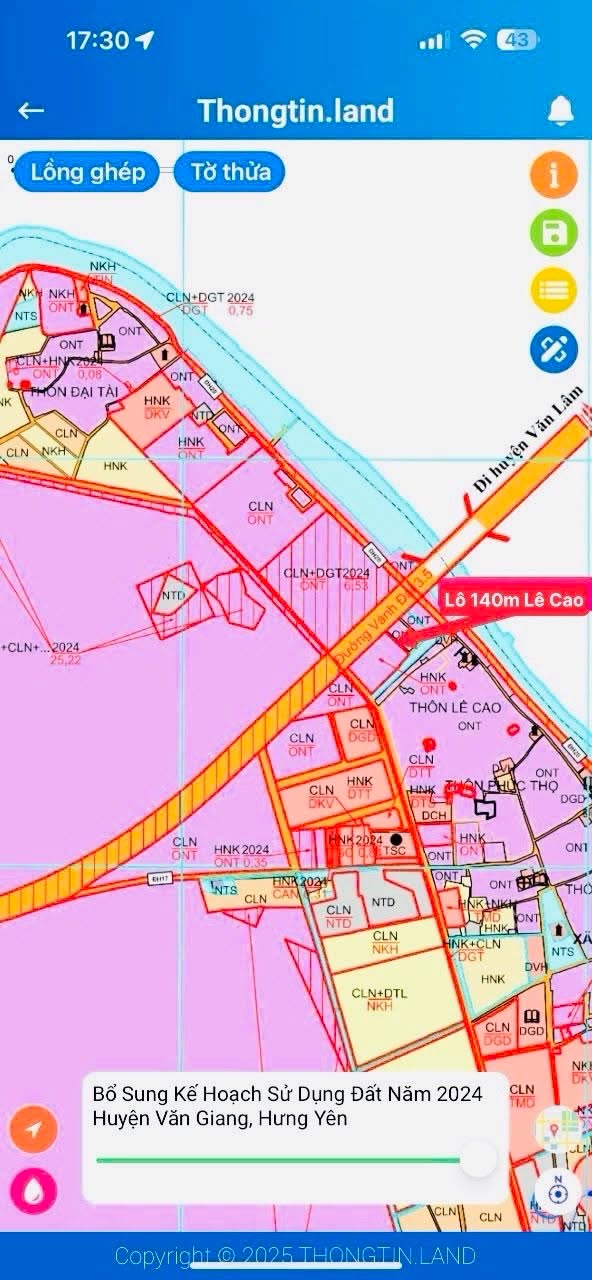 Đất đấu giá Lê Cao, Nghĩa Trụ, Hưng Yên 140m² giá 7.5 tỷ - Cơ hội đầu tư sinh lời!