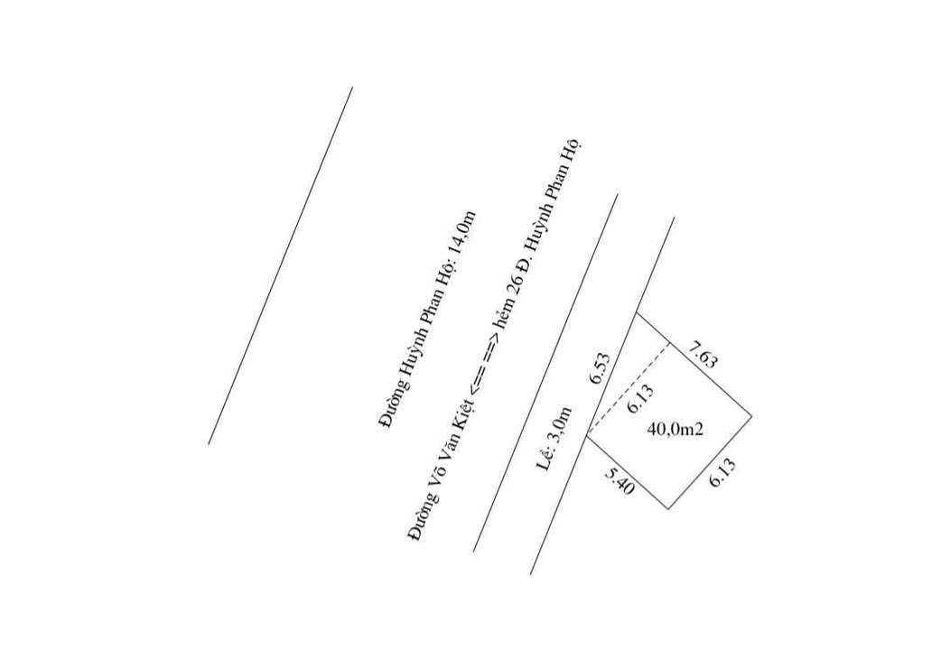 Đất nền mặt tiền Huỳnh Phan Hộ, Bình Thủy, Cần Thơ 40m² giá 1.89 tỷ - Đầu tư sinh lời ngay!
