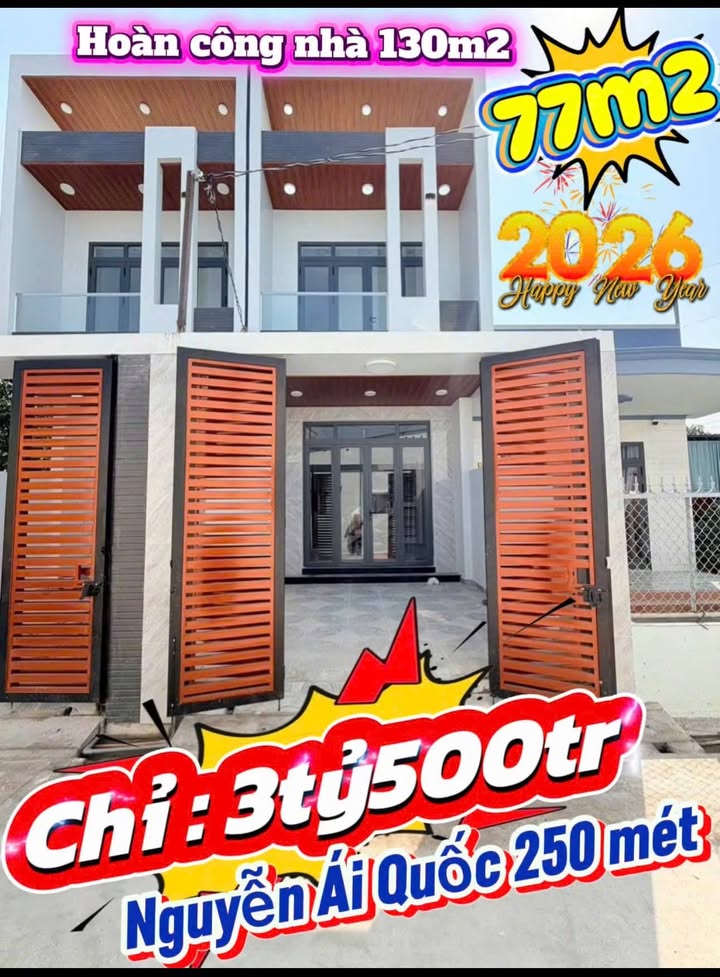Nhà phố Bùi Thị Xuân, Biên Hòa 77m² giá 3.5 tỷ - Chính chủ, sổ hồng riêng!