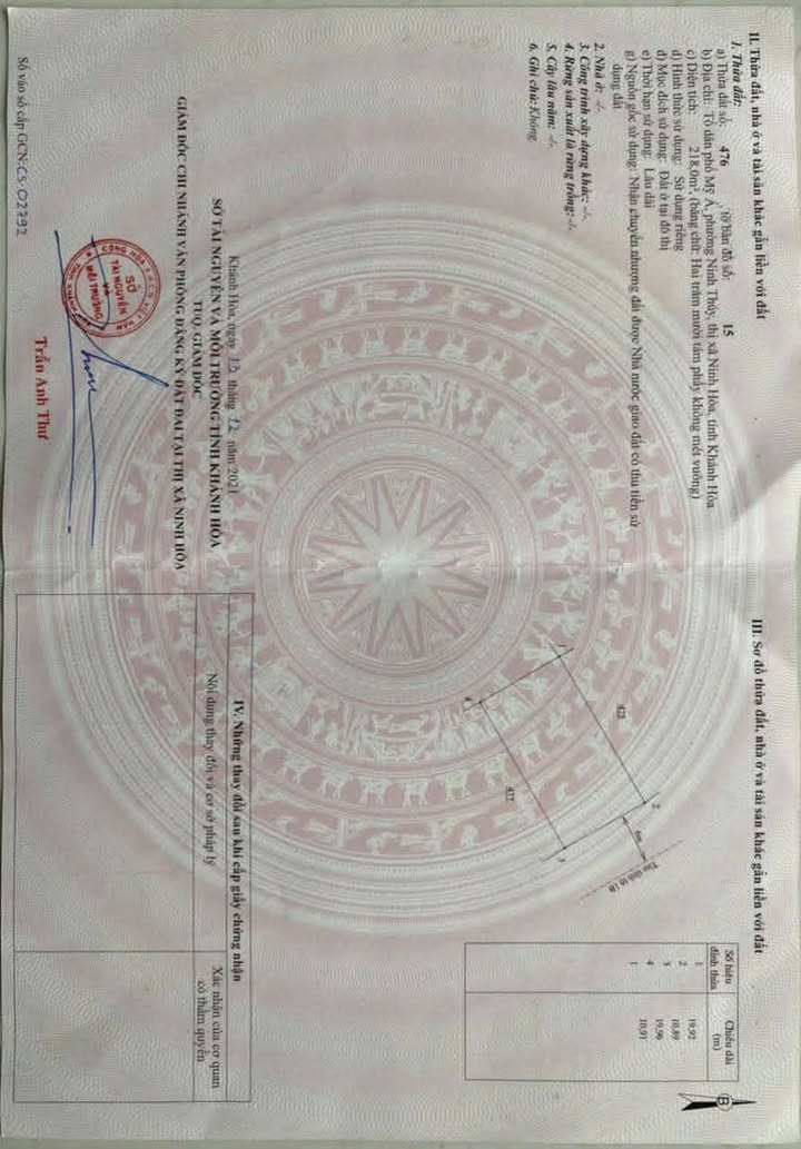 Đất nền TĐC Mỹ Lương, Lê Hồng Phong 218m² giá chỉ từ 20 triệu/m² - Cơ hội đầu tư tuyệt vời!