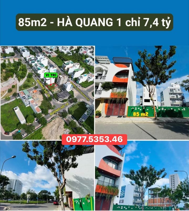 Bán đất Khu đô thị Hà Quang 1 Nha Trang 85m² giá 7.4 tỷ - Cạnh công viên
