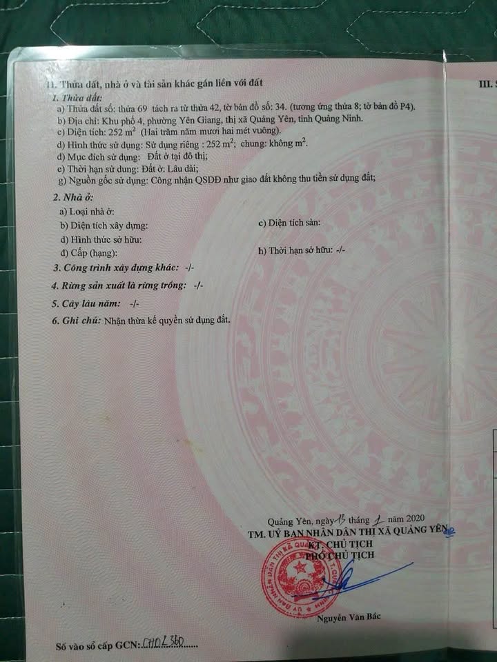 Đất nền khu Yên Giang, Quảng Yên 252m² giá 4.788 tỷ - Đường ô tô tận đất!