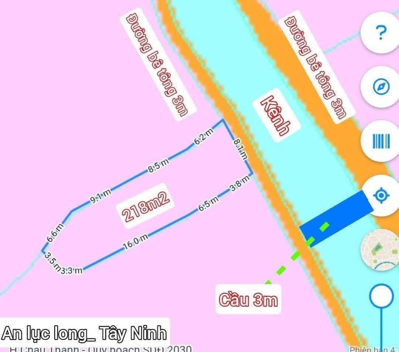 Đất thổ cư 218m² An Lục Long, Châu Thành, Long An - Chính chủ bán gấp 250 triệu!