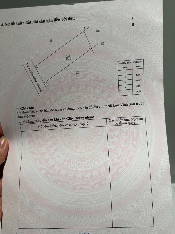 Đất thổ cư Lưu Vĩnh Sơn 213m², giá 1.3 tỷ - Đẹp xuất sắc, pháp lý rõ ràng