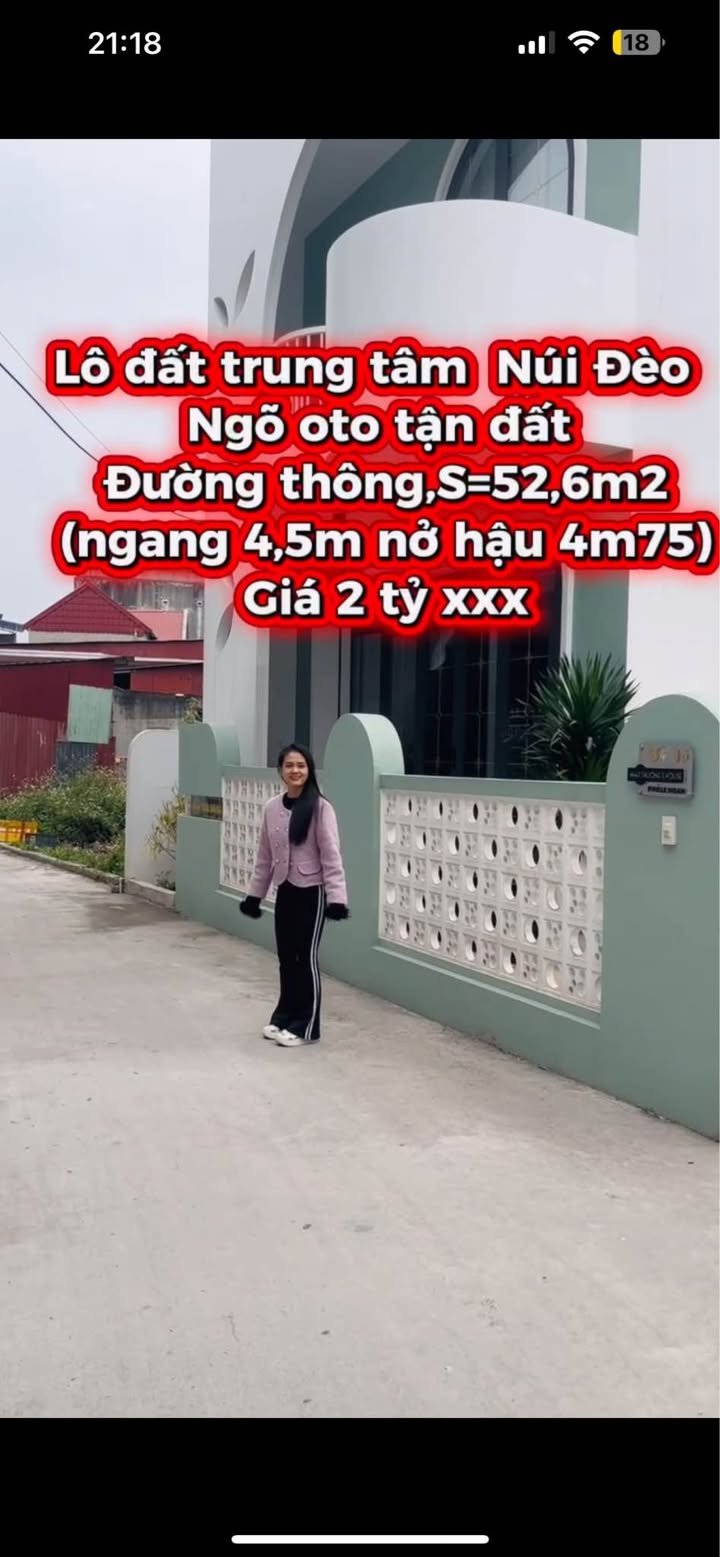 Lô đất trung tâm thị trấn Núi Đèo Thủy Nguyên 52.6m² giá chỉ 2 tỷ - Cơ hội đầu tư tuyệt vời!