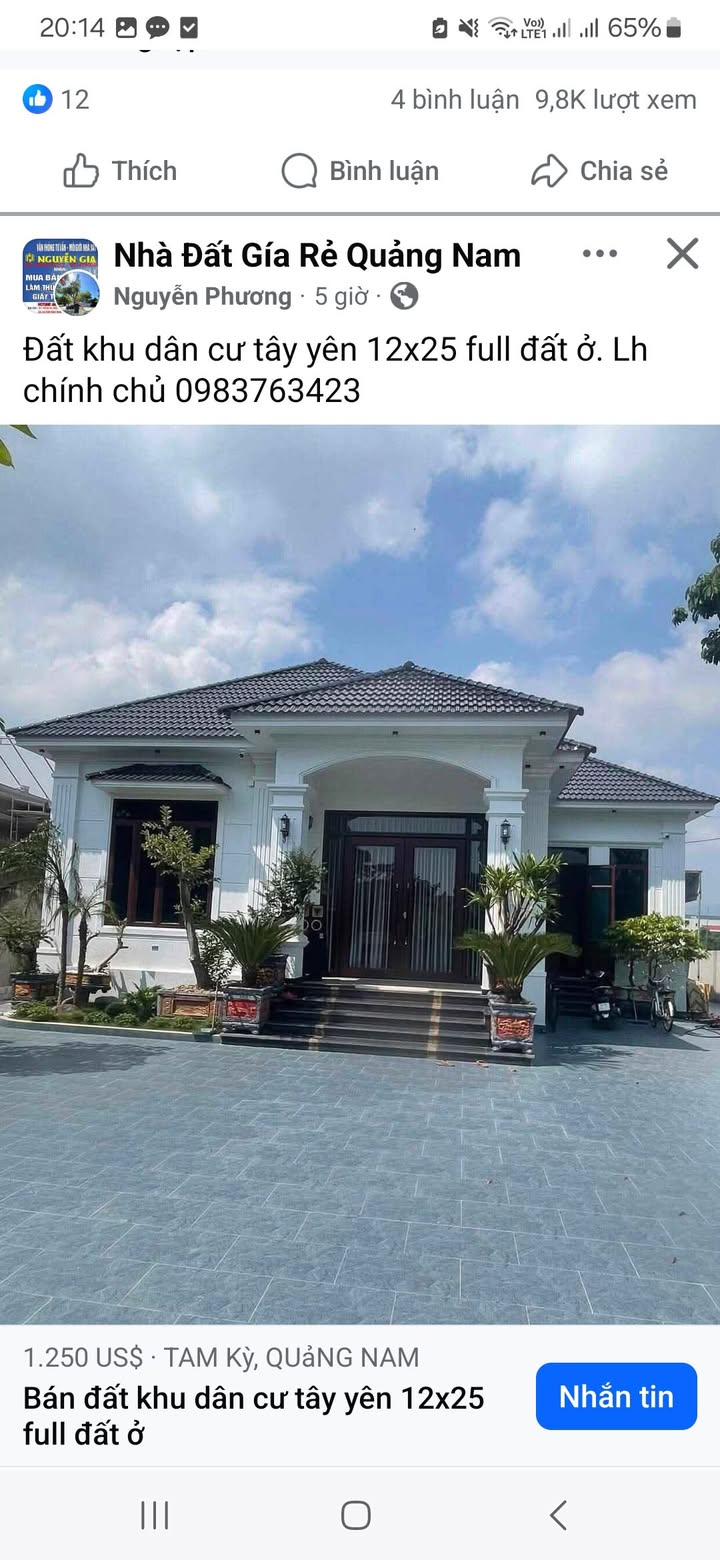 Đất mặt tiền Thanh Niên Tam Thanh 800m² giá 4.5 tỷ - Nở hậu, vị trí đắc địa!