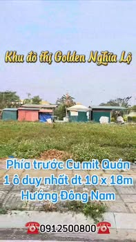 Đất nền 180m² tại Cu Mít quán, Nghĩa Lộ - Mặt công viên, giá chỉ 3 tỷ!