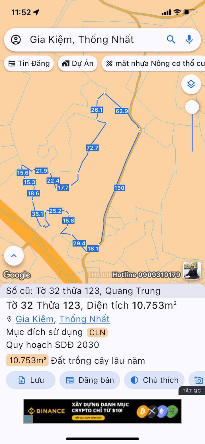 Đất nền mặt tiền bê tông xã Gia Kiệm 10.000m² giá 2.5 tỷ - View triệu đô hấp dẫn!