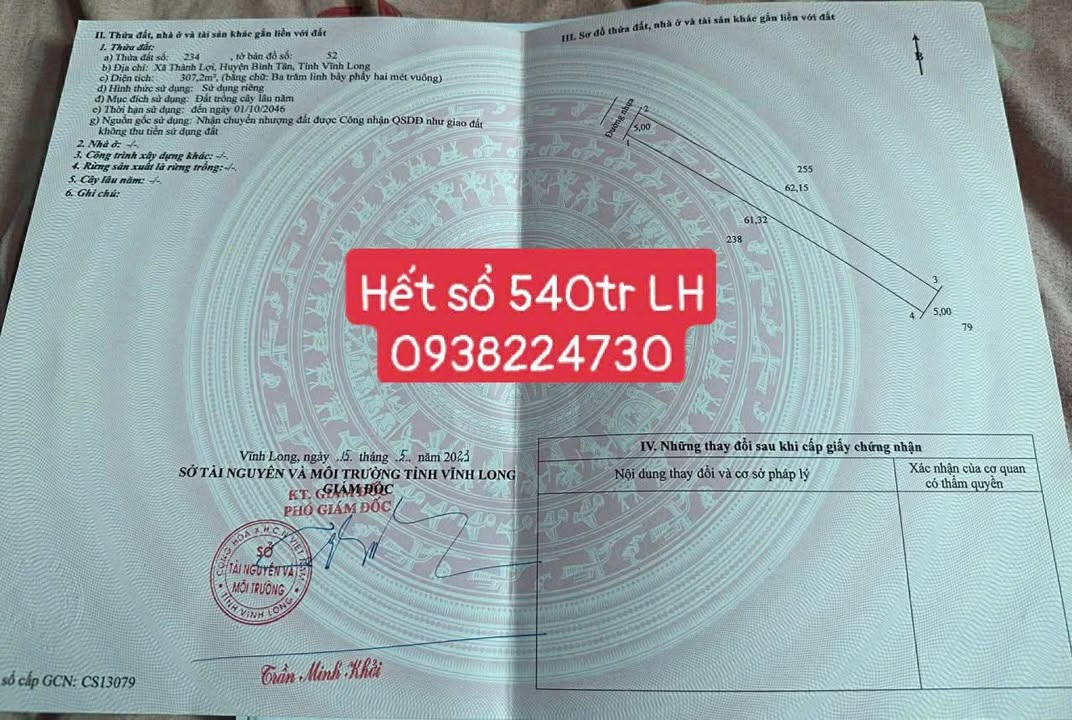 Đất nền Kinh Ông Nghệ, Bình Thủy, 310m² giá 540 triệu - Pháp lý rõ ràng, xây dựng tự do!