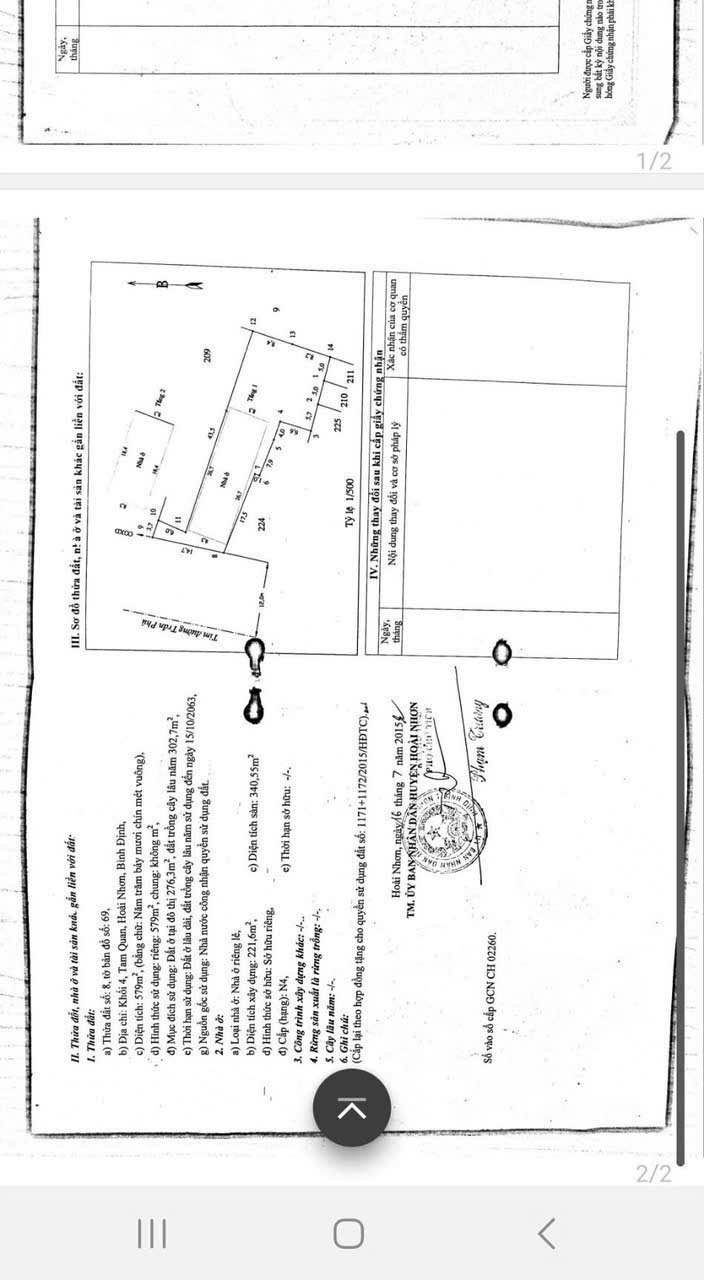 Bán gấp mặt tiền đường 3 tháng 2, Phường Tam Quan, 579m² - Vị trí siêu kinh doanh tại chợ Tam Quan!