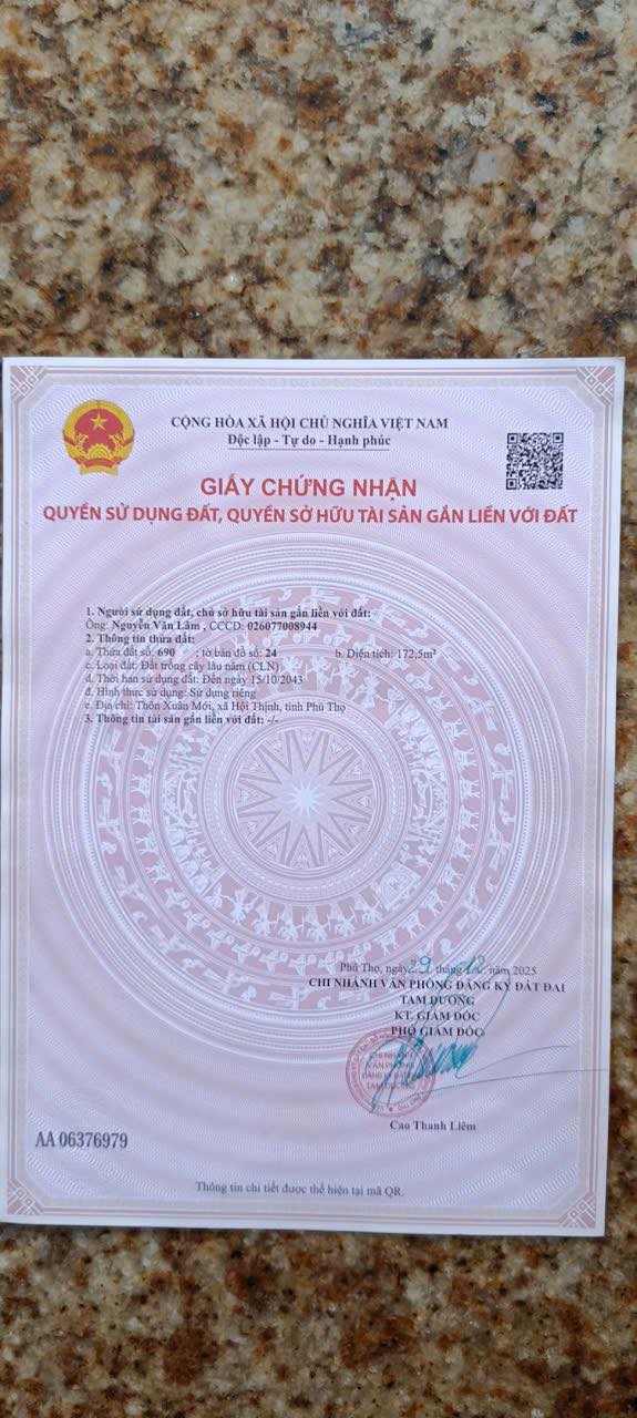 Lô đất Thôn Mới, Thanh Vân 172m² giá 1.2 tỷ - Đầu tư sinh lời ngay!