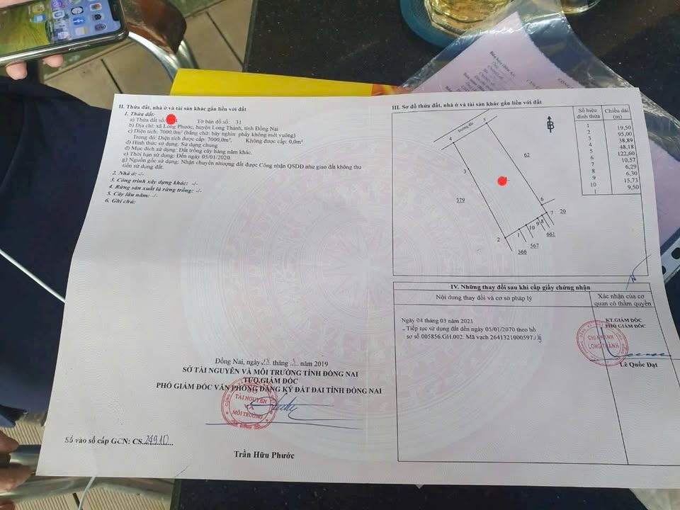 Đất nền tại Long Phước, Long Thành 7000m² giá 32 tỷ - Pháp lý rõ ràng, đầu tư sinh lời!