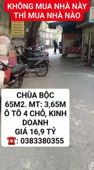 FrontHouse Chùa Bộc Đống Đa 65m² giá 16.9 tỷ - Kinh doanh sầm uất, ô tô vào tận nơi!