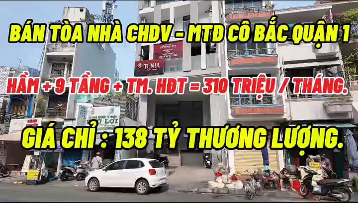 Bán Tòa Nhà CHDV 108-110 Cô Bắc Quận 1 - Diện tích 217m², Giá chỉ 138 tỷ