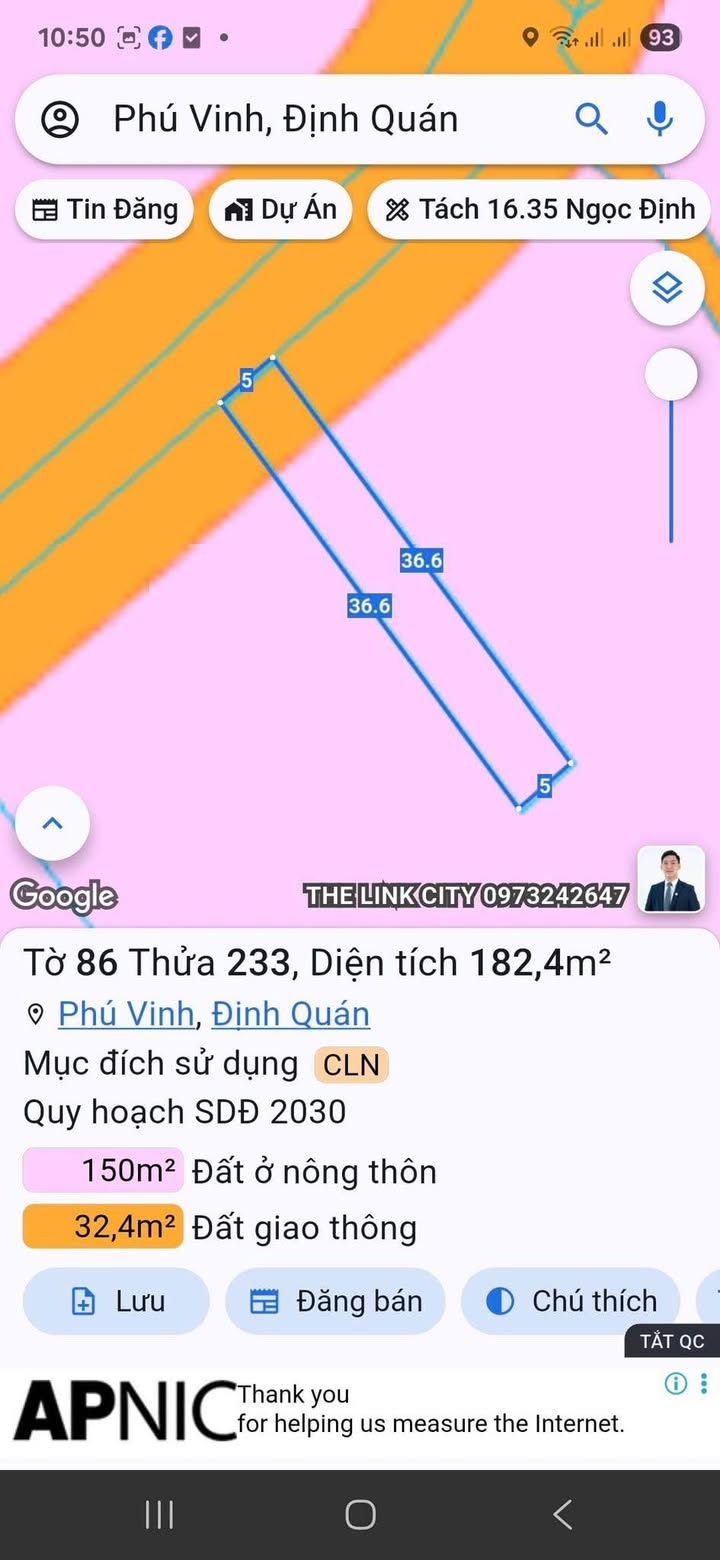 Đất nền đường nhựa xã Phú Vinh, Tân Châu 182m² giá 450 triệu - Sổ hồng chính chủ!