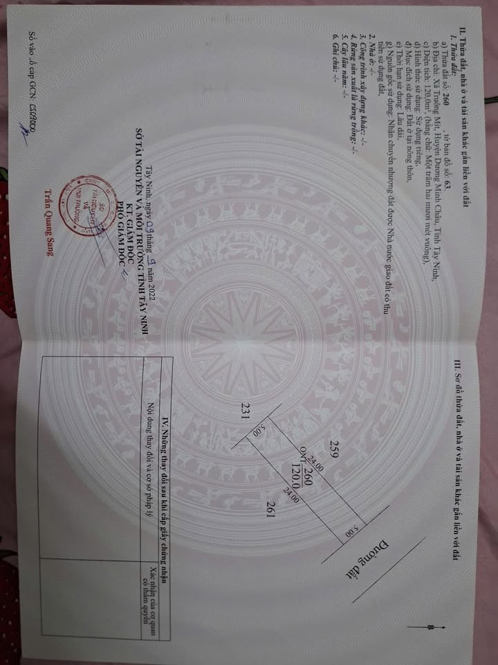 Đất thổ cư 120m² tại Xã Truông Mít, Huyện Dương Minh Châu - Cơ hội đầu tư tuyệt vời!