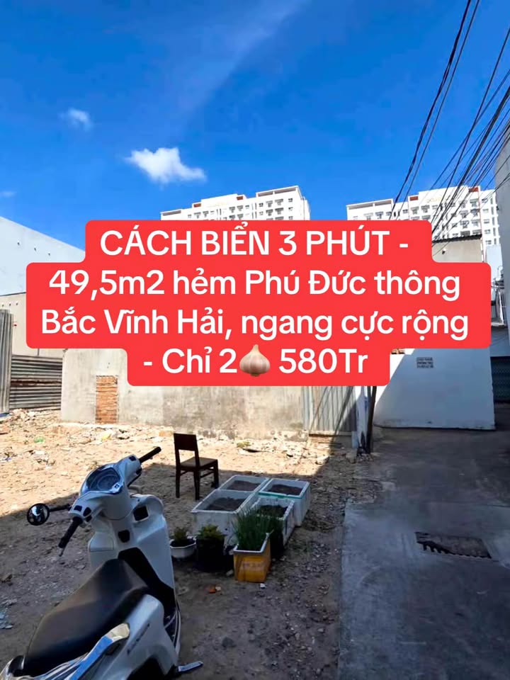 Đất ở đô thị KĐT Bắc Vĩnh Hải, Nha Trang 49.5m² - Giá chỉ 2.58 tỷ!